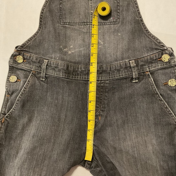 Tommy Hilfiger Black Denim Overalls with Floral and Butterfly Patches Detail - Picture 5 of 12